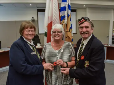 Mayor and Legion First Poppy of 2025