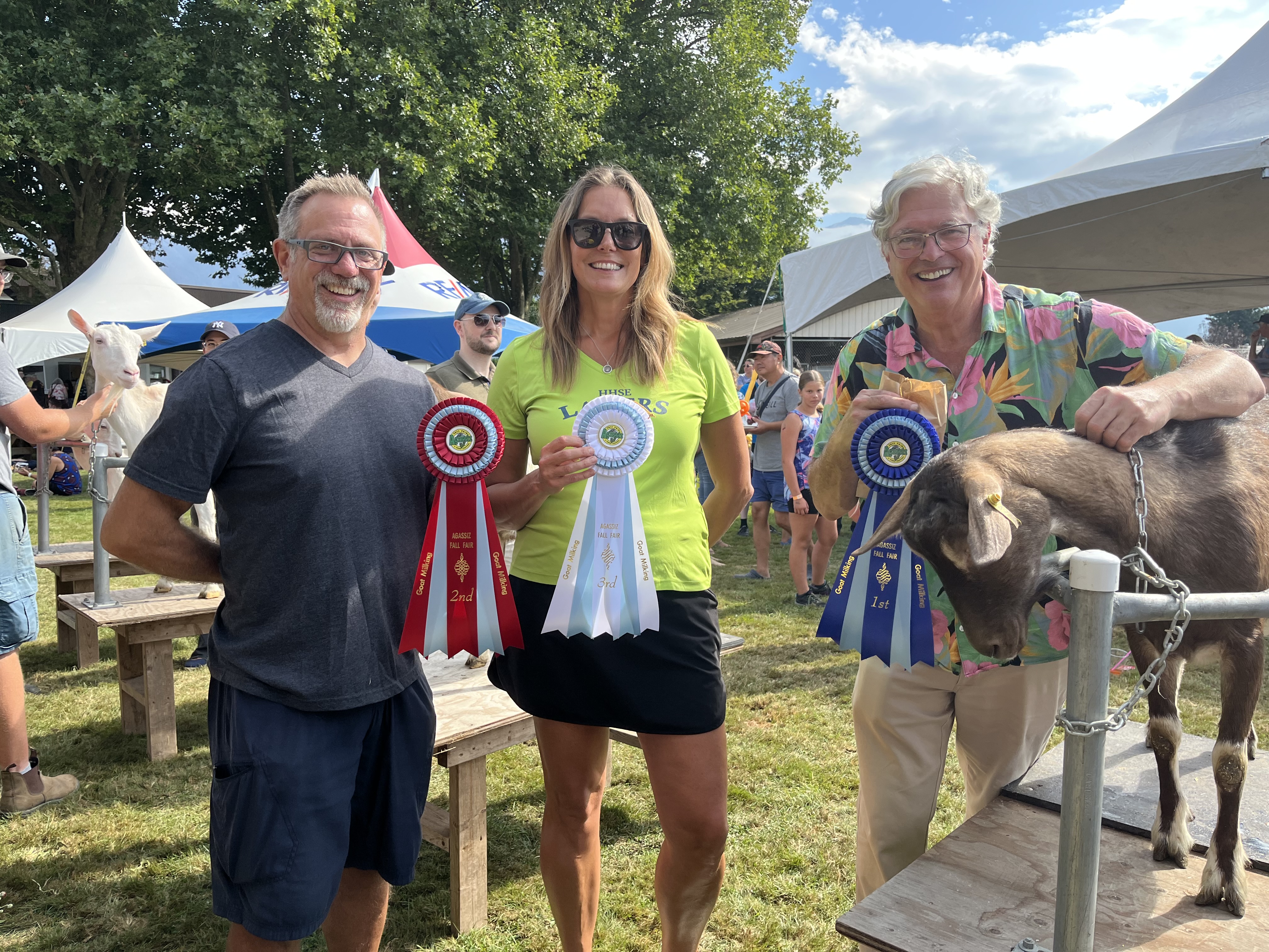 Councillor Watchorn and his first place ribbon